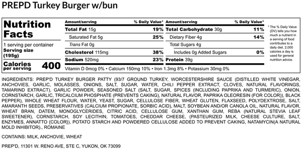 Quarter Pound Turkey Burger