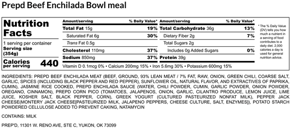 Beef Enchilada Bowl