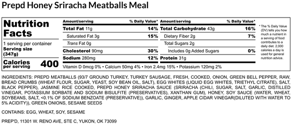 Sriracha Turkey Meatball
