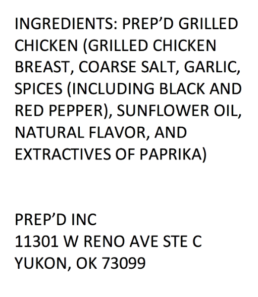 Grilled Chicken (One Pound) - Prep'd Tulsa