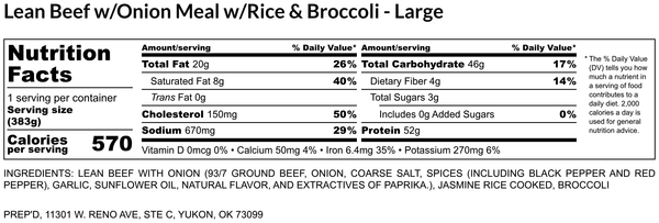 Lean Beef and Onion