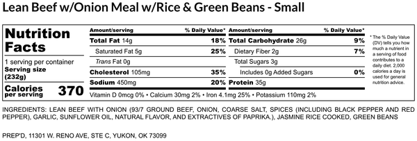 Lean Beef and Onion