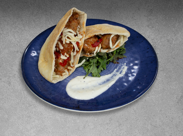 *NEW* Turkey Meatball Pita with Parmesan Cream