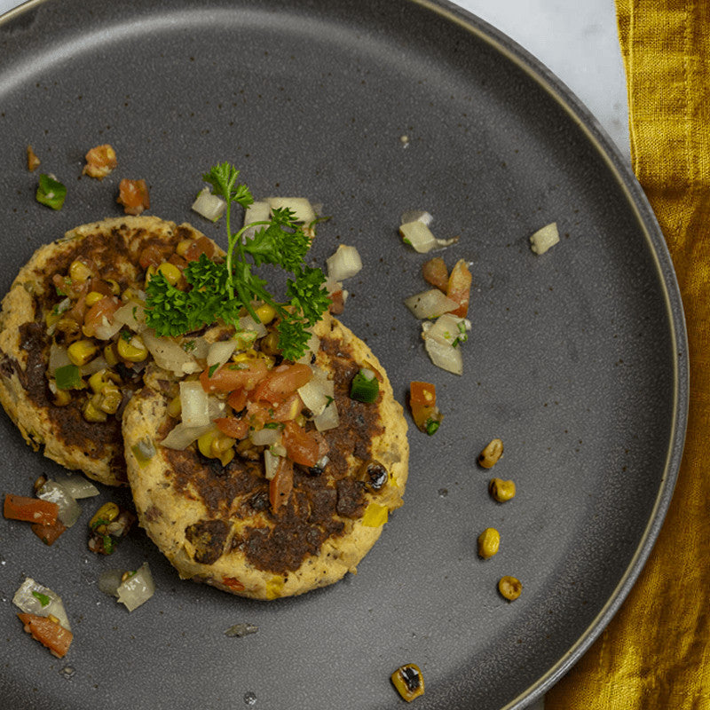 Chicken Hash Patty and Corn Pico Prep'd